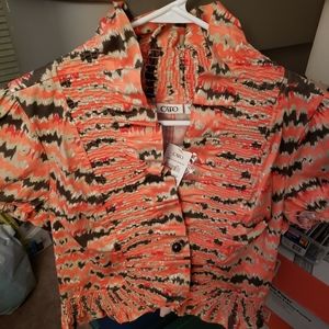 Womens Short Sleeve Size Medium Top